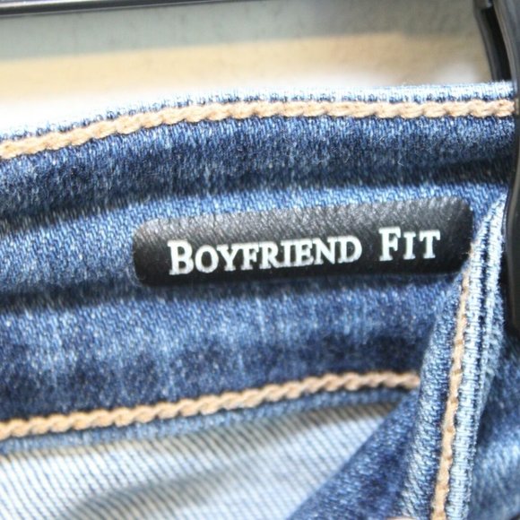 Judy Blue Destroyed Distressed Boyfriend Jeans Women's Plus Size 14W H11774 - Picture 9 of 12